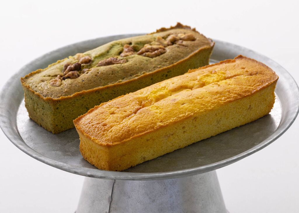 加賀野菜の「加賀れんこん」「打木赤皮甘栗かぼちゃ」を使用したパウンドケーキ
