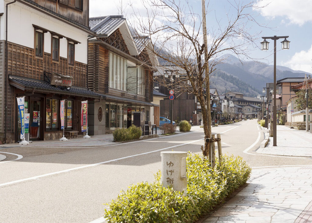 山中温泉のメインストリート「ゆげ街道」