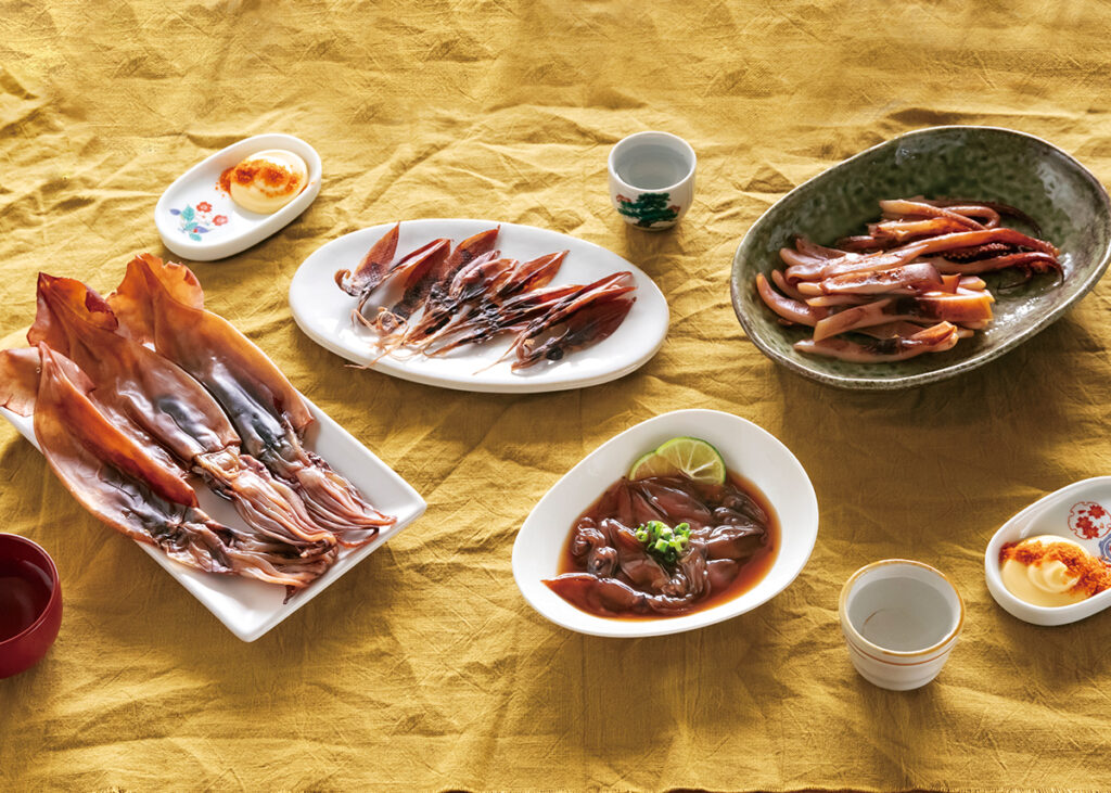 ホタルイカ沖漬け、もみいかなどの石川県の特産品のイカを使用した加工食品