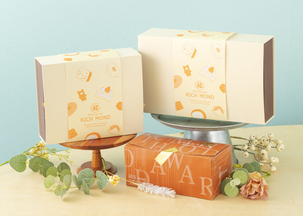 石川県かほく市の洋菓子店『リッチ・モント』のギフトパッケージ