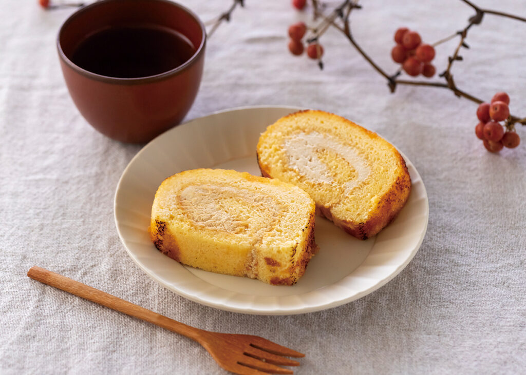 山中温泉の菓子店パティスリーミルティーユの「かがやきロール」